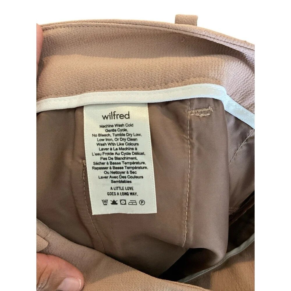 Wilfred Dress Pant Beige‎ Size 4 Crepe Woman 100% Polyester